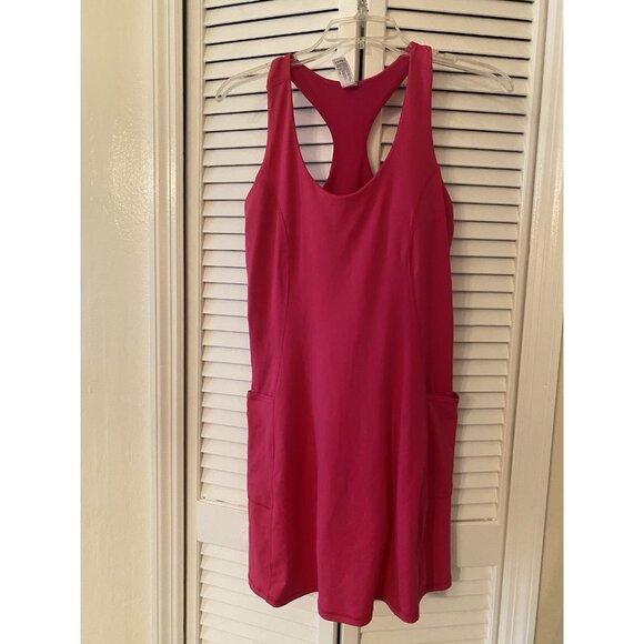 90 Degree By Reflex Airlux Courtside Utility Dress Built-in Bra Sz M Pink Tennis - Picture 1 of 8